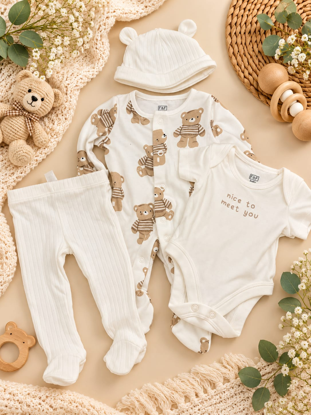 Nice To Meet You Teddy Set