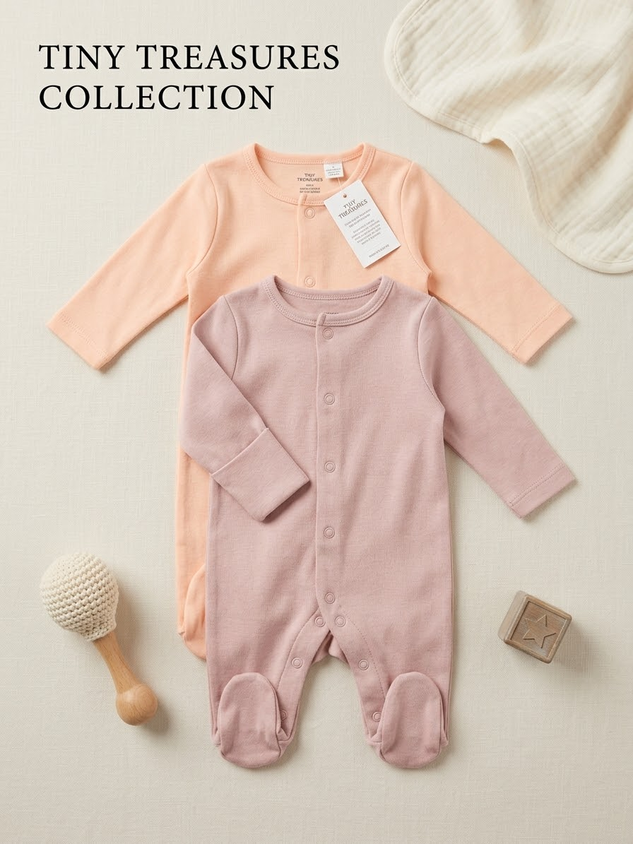 Tiny Treasures Sleepsuit 2-Pack